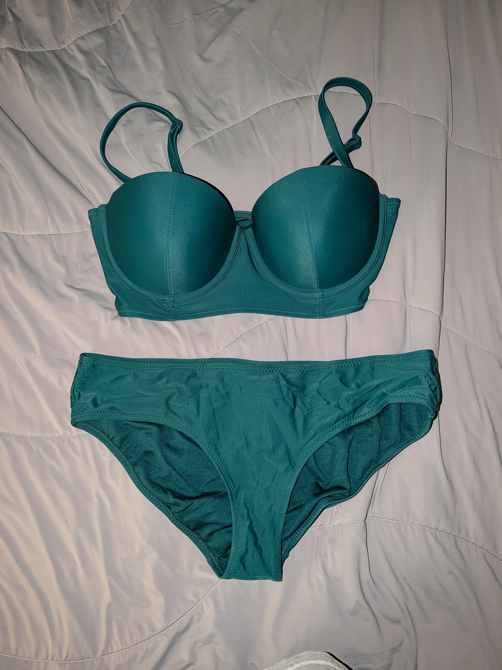 Old Navy Women's Bikini In L, Dark Green With Full Coverage Bottom